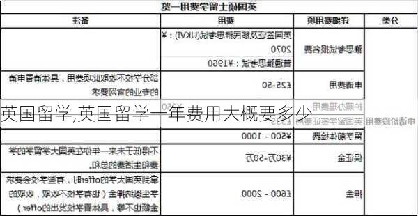 英国留学,英国留学一年费用大概要多少-第2张图片-欣雨出游网