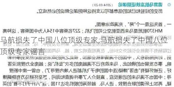 马航损失了中国八位顶级专家,马航损失了中国八位顶级专家谣言-第3张图片-欣雨出游网