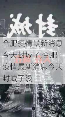 合肥疫情最新消息今天封城了,合肥疫情最新消息今天封城了没-第2张图片-欣雨出游网