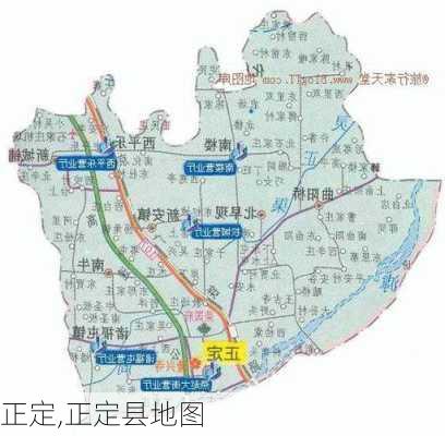 正定,正定县地图