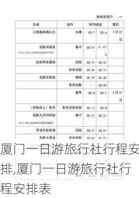 厦门一日游旅行社行程安排,厦门一日游旅行社行程安排表-第2张图片-欣雨出游网