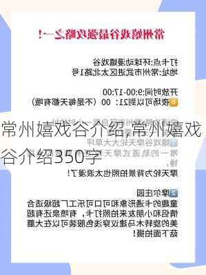 常州嬉戏谷介绍,常州嬉戏谷介绍350字-第3张图片-欣雨出游网